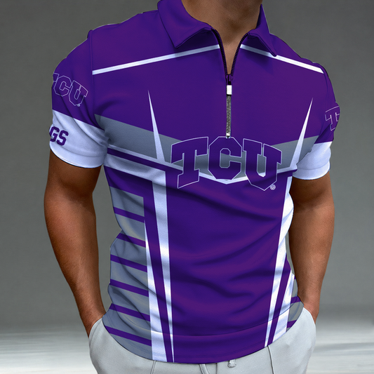 [FAN FAVORITE] NEW CUSTOMIZED NCAA CWS14 THF TCU HORNED FROGS POLO SHIRT