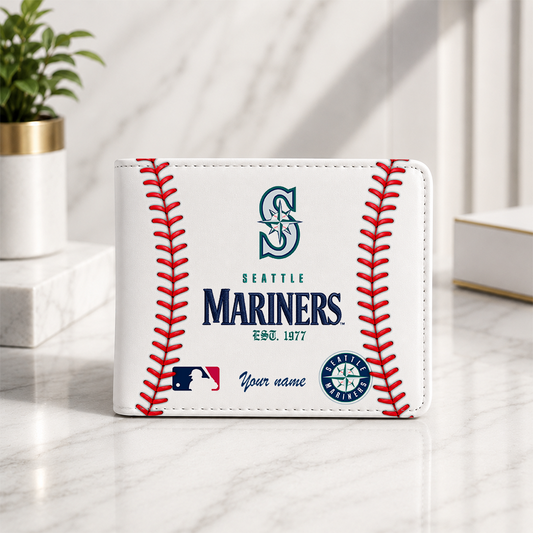[HOMERUN DEAL] NEW CUSTOMIZED MLB14 SMS SEATTLE MARINERS LEATHER WALLET