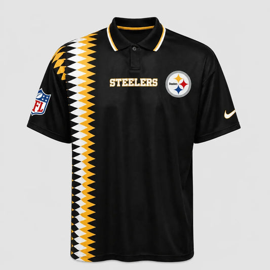 [TOUCHDOWN DEAL] NEW CUSTOMIZED NFL14 PSB PITTSBURGH STEELERS POLO SHIRT