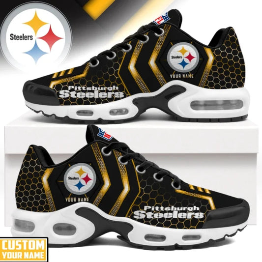 [TOUCHDOWN DEAL] NEW CUSTOMIZED NFL14 PSB PITTSBURGH STEELERS AIR MAX PLUS SNEAKERS