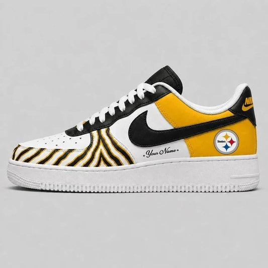 [TOUCHDOWN DEAL] NEW CUSTOMIZED NFL14 PSB PITTSBURGH STEELERS AF1 SHOES