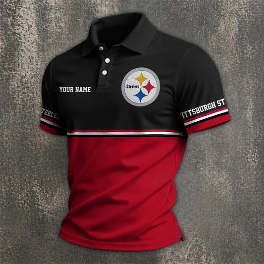 [TOUCHDOWN DEAL] NEW CUSTOMIZED NFL14 PSB PITTSBURGH STEELERS POLO SHIRT