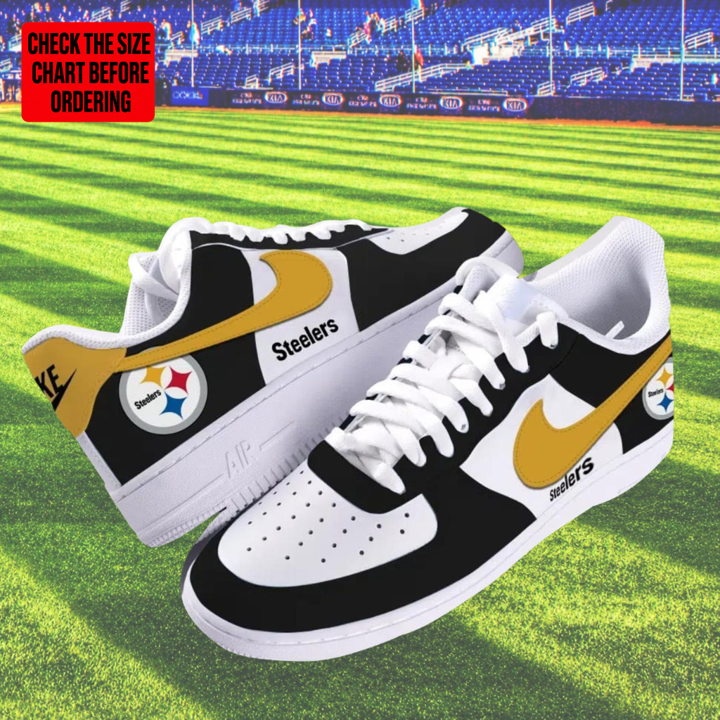 [TOUCHDOWN DEAL] NEW CUSTOMIZED NFL14 PSB PITTSBURGH STEELERS AF1 SHOES