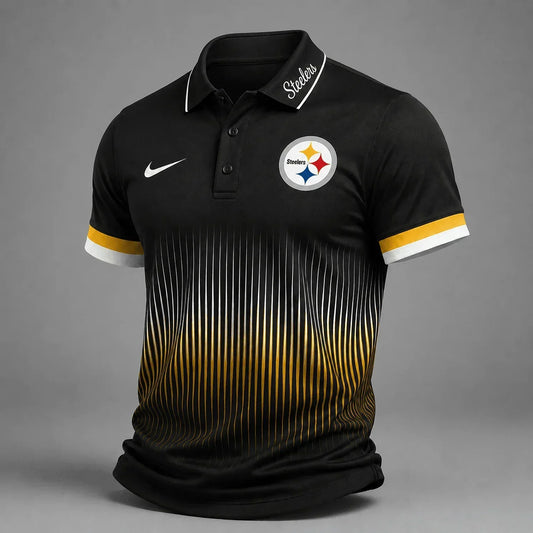 [TOUCHDOWN DEAL] NEW CUSTOMIZED NFL14 PSB PITTSBURGH STEELERS POLO SHIRT