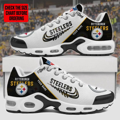[TOUCHDOWN DEAL] NEW CUSTOMIZED NFL14 PSB PITTSBURGH STEELERS AIR MAX PLUS SNEAKERS