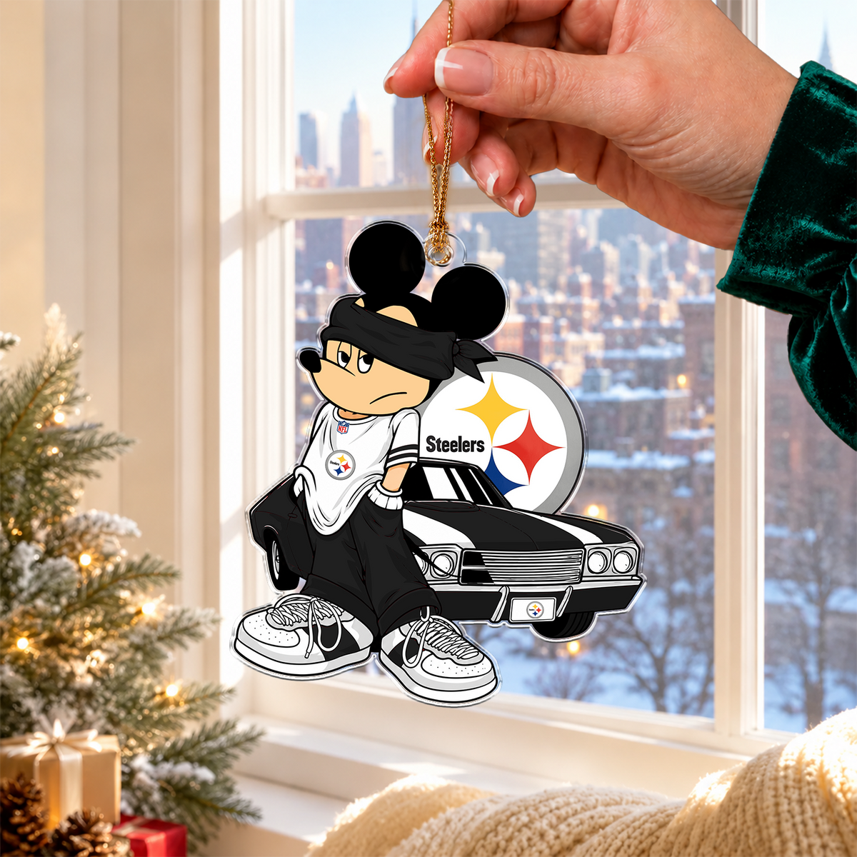 [TOUCHDOWN DEAL] NEW CUSTOMIZED NFL14 PSB PITTSBURGH STEELERS CHRISTMAS ACRYLIC ORNAMENT