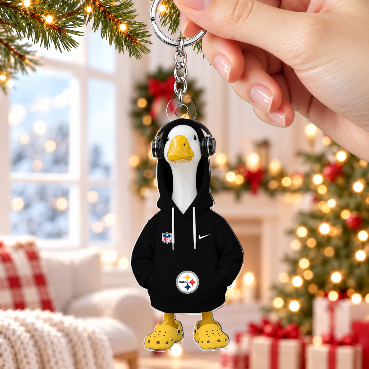 [TOUCHDOWN DEAL] NEW CUSTOMIZED NFL14 PSB PITTSBURGH STEELERS ACRYLIC KEYCHAIN