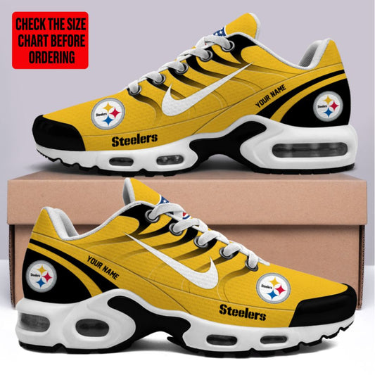 [TOUCHDOWN DEAL] NEW CUSTOMIZED NFL14 PSB PITTSBURGH STEELERS AIR MAX PLUS SNEAKERS