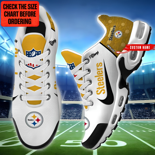 [TOUCHDOWN DEAL] NEW CUSTOMIZED NFL14 PSB PITTSBURGH STEELERS AIR MAX PLUS SNEAKERS