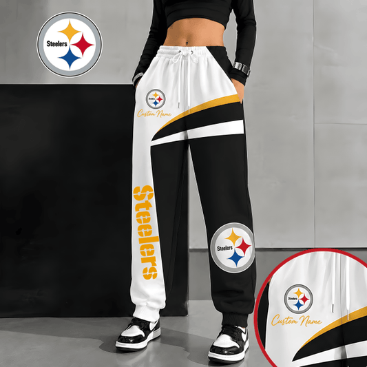 [TOUCHDOWN DEAL] NEW CUSTOMIZED NFL14 PSB PITTSBURGH STEELERS SWEATPANTS