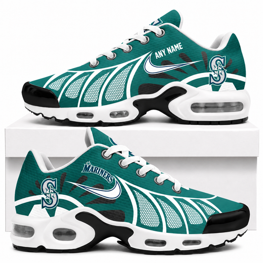 [HOMERUN DEAL] NEW CUSTOMIZED MLB14 SMS SEATTLE MARINERS AIR MAX PLUS SNEAKERS
