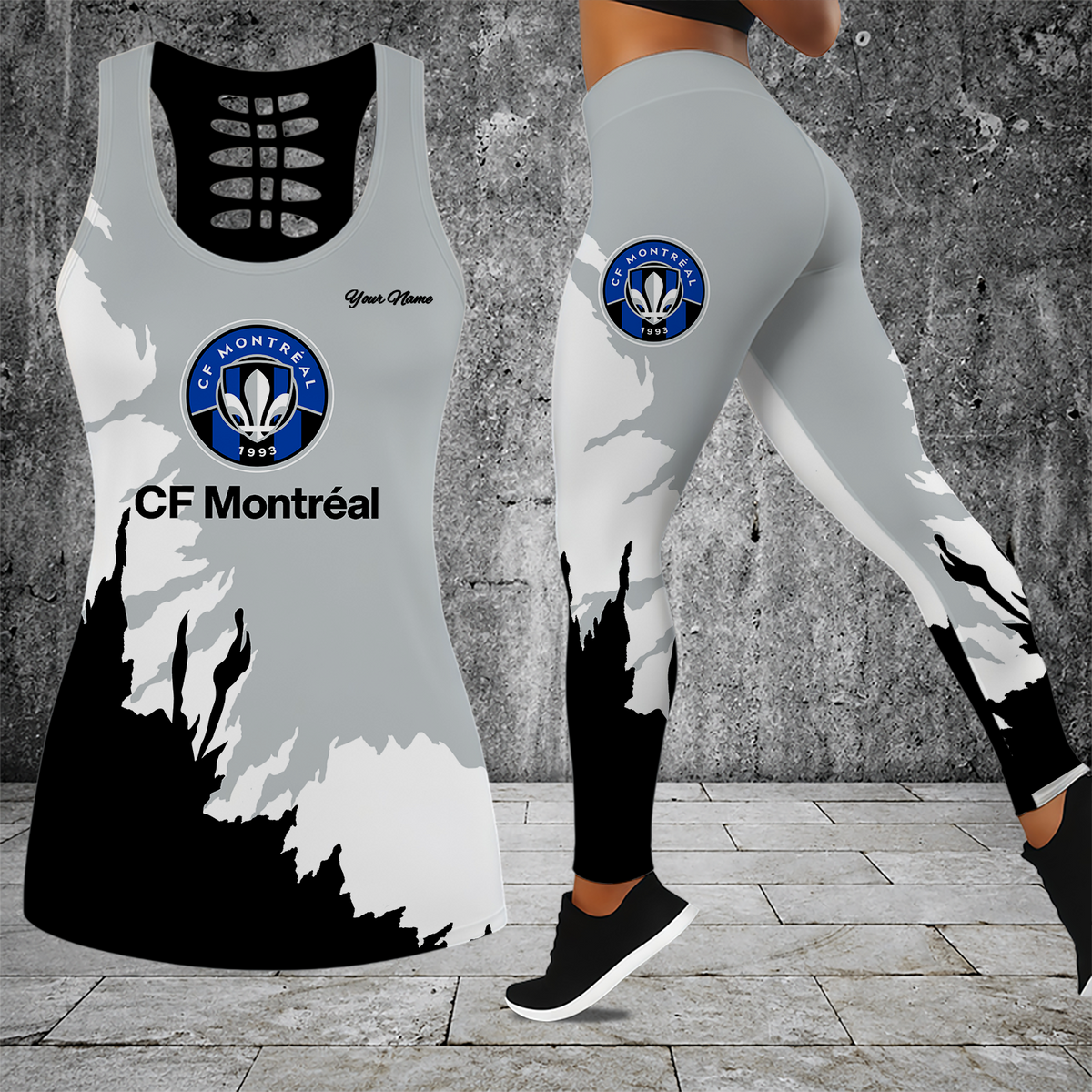 [GOAL DEAL] NEW CUSTOMIZED MLS15 CFM CF MONTRÉAL HOLLOW TANK TOP & LEGGINGS SET