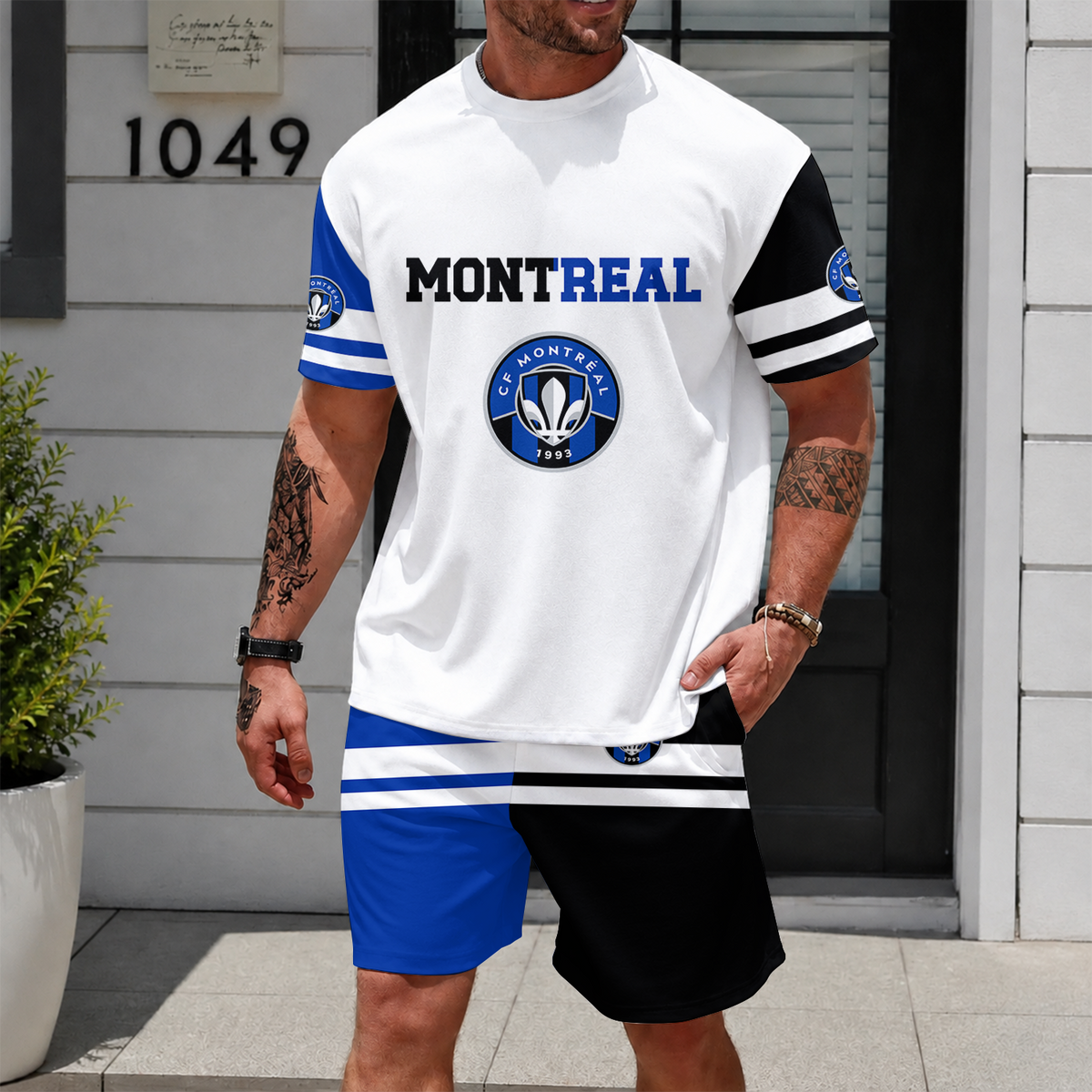 [GOAL DEAL] NEW CUSTOMIZED MLS15 CFM CF MONTRÉAL UNISEX T-SHIRT & SHORTS SET