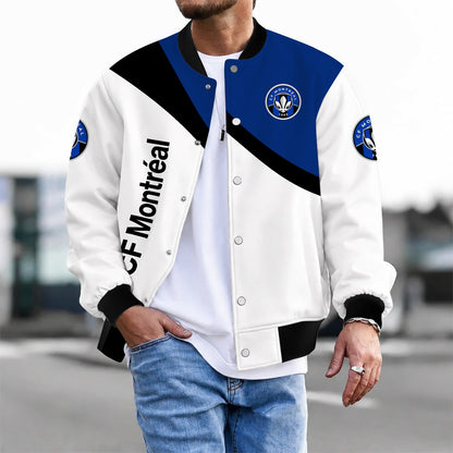 [GOAL DEAL] NEW CUSTOMIZED MLS15 CFM CF MONTRÉAL BASEBALL JACKET & SATIN VARSITY JACKET