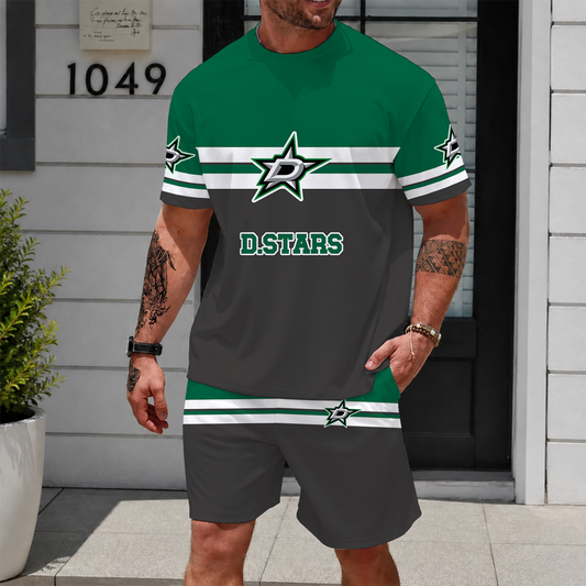 [PUCK DROP DEAL] NEW CUSTOMIZED NHL15 DLS DALLAS STARS UNISEX T-SHIRT & SHORTS SET