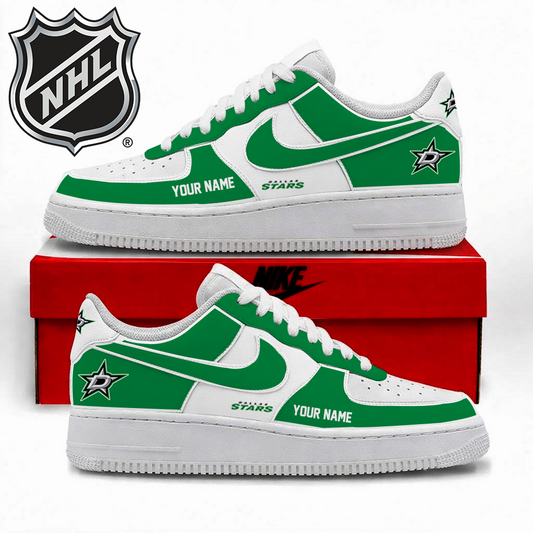[PUCK DROP DEAL]NEW CUSTOMIZED NHL15 DLS DALLAS STARS AF1 SHOES