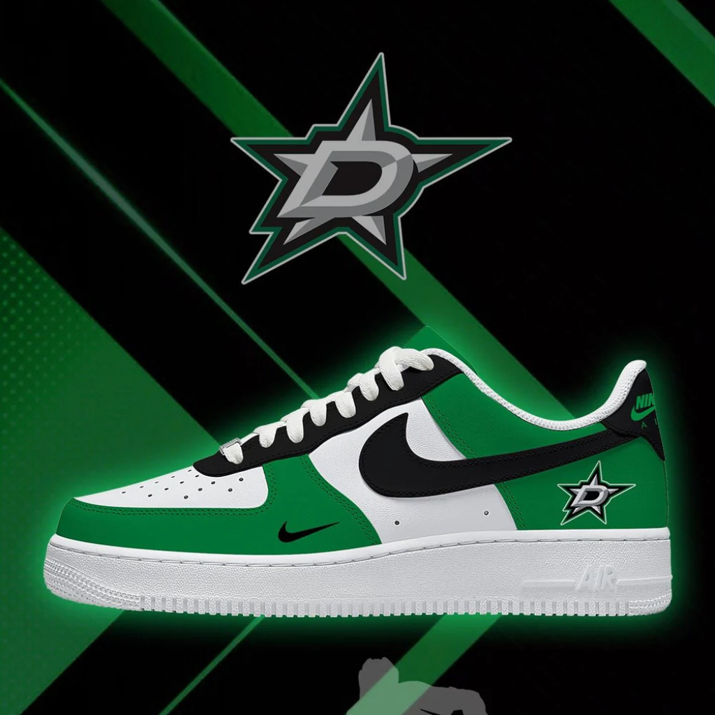 [PUCK DROP DEAL] NEW CUSTOMIZED NHL15 DLS DALLAS STARS AF1 SHOES