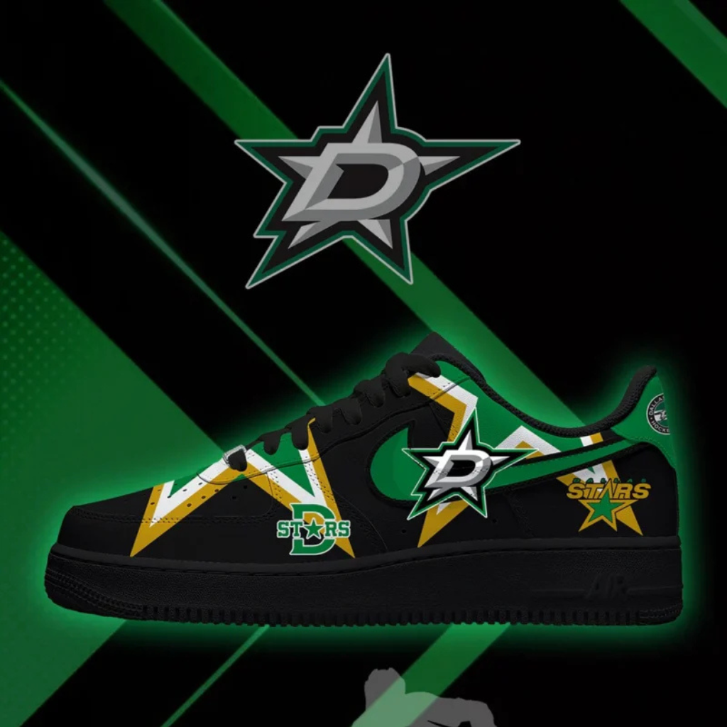 [PUCK DROP DEAL] NEW CUSTOMIZED NHL15 DLS DALLAS STARS AF1 SHOES