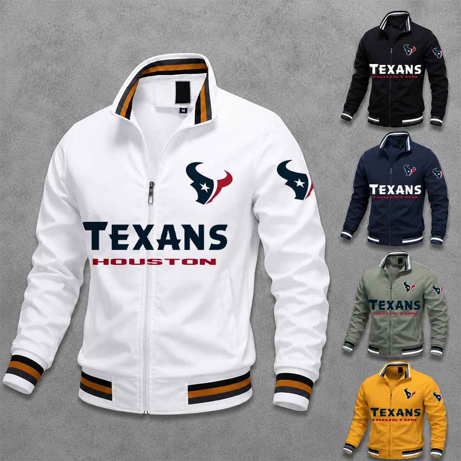 [SPECIAL OFFER] NEW CUSTOMIZED NFL15 HTT HOUSTON TEXANS MEN'S CASUAL JACKET