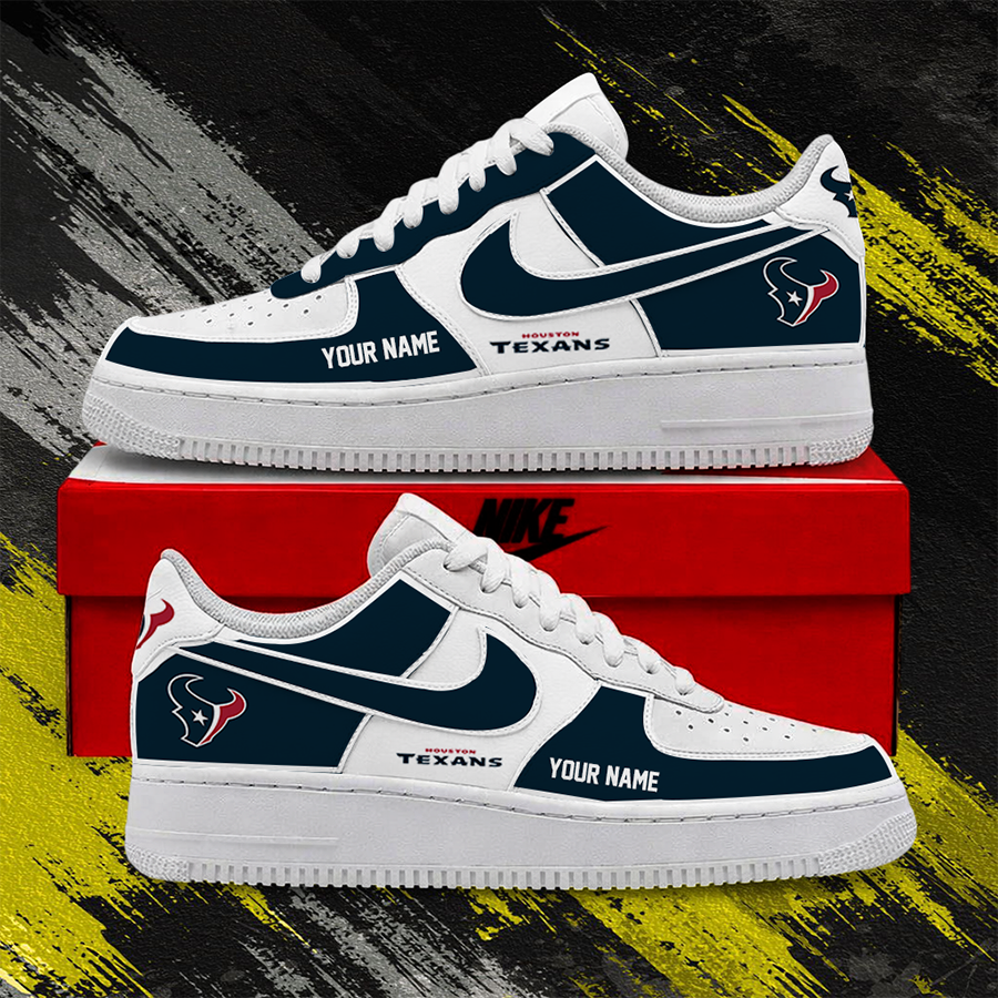 [TOUCHDOWN DEAL] NEW CUSTOMIZED NFL15 HTT HOUSTON TEXANS AF1 SHOES