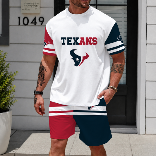 [TOUCHDOWN DEAL] NEWCUSTOMIZED NFL15 HTT HOUSTON TEXANS UNISEX T-SHIRT & SHORTS SET