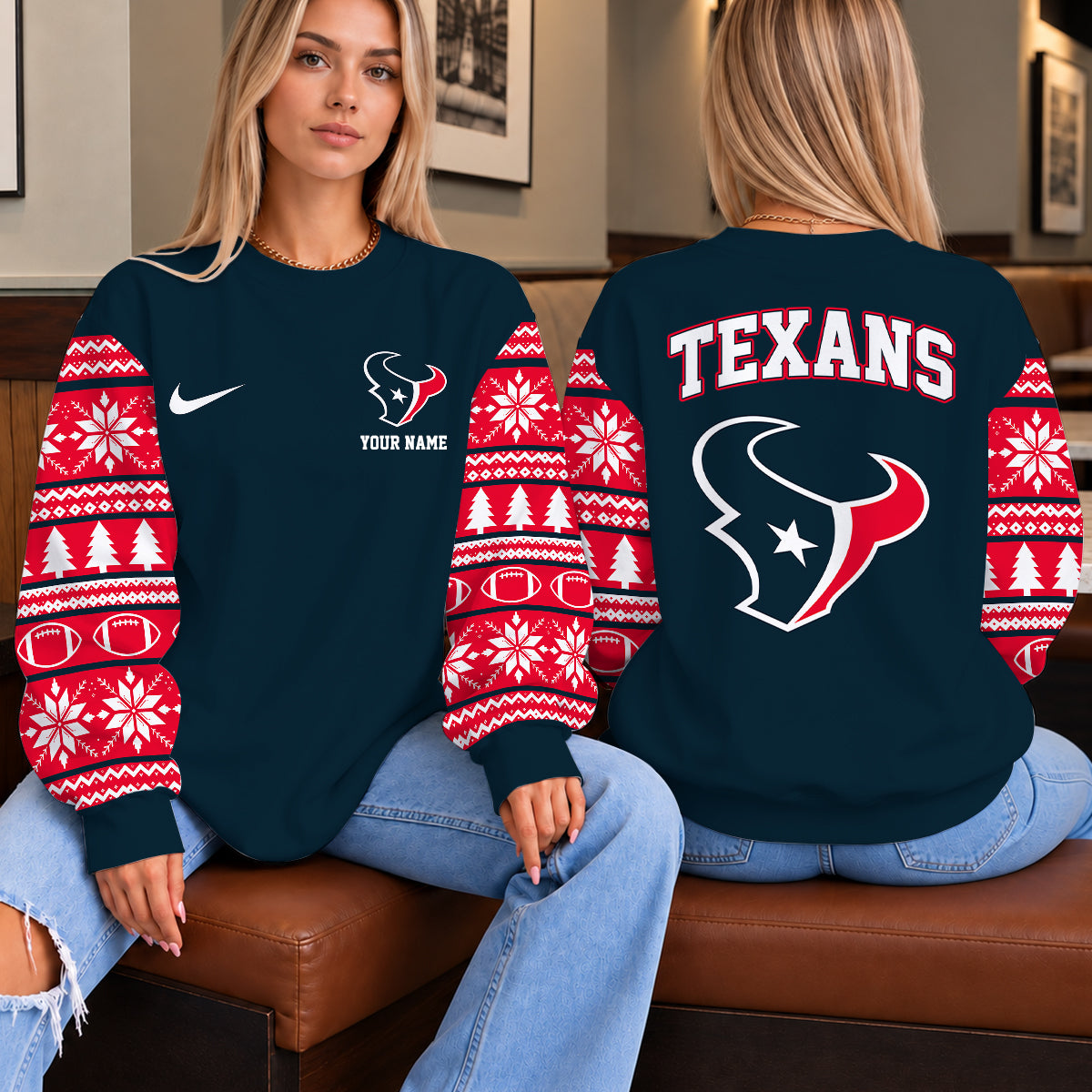 [TOUCHDOWN DEAL] NEW CUSTOMIZED NFL15 HTT THE TEXANS UNISEX SWEATSHIRT
