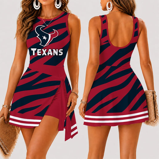 [TOUCHDOWN DEAL] NEW CUSTOMIZED NFL15 HTT HOUSTON TEXANS WOMEN'S SUMMER SKORT DRESS