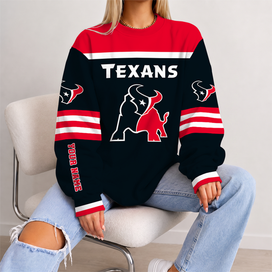 [TOUCHDOWN DEAL] NEW CUSTOMIZED NFL15 HTT HOUSTON TEXANS UNISEX SWEATSHIRT