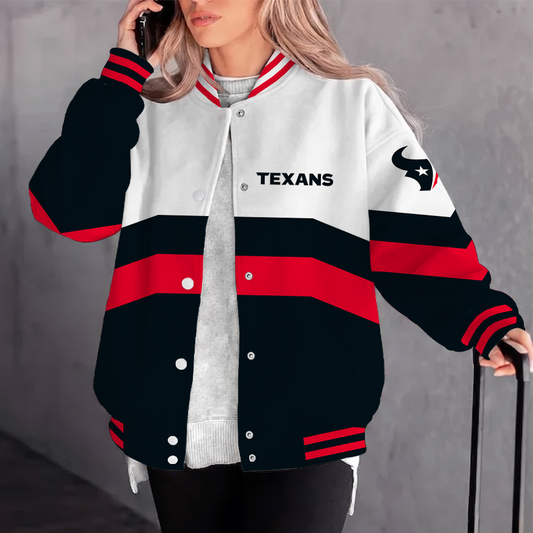 [TOUCHDOWN DEAL] NEW CUSTOMIZED NFL15 HTT HOUSTON TEXANS SATIN VARSITY & BASEBALL JACKET