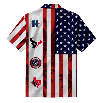 [TOUCHDOWN DEAL] NEW CUSTOMIZED NFL15 HTT HOUSTON TEXANS PATRIOTIC 250 USA HAWAIIAN SHIRT