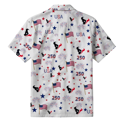 [TOUCHDOWN DEAL] NEW CUSTOMIZED NFL15 HTT HOUSTON TEXANS PATRIOTIC 250 USA HAWAIIAN SHIRT