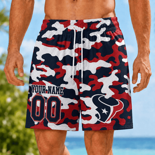 [TOUCHDOWN DEAL] NEW CUSTOMIZED NFL15 HTT HOUSTON TEXANS SHORT PANTS