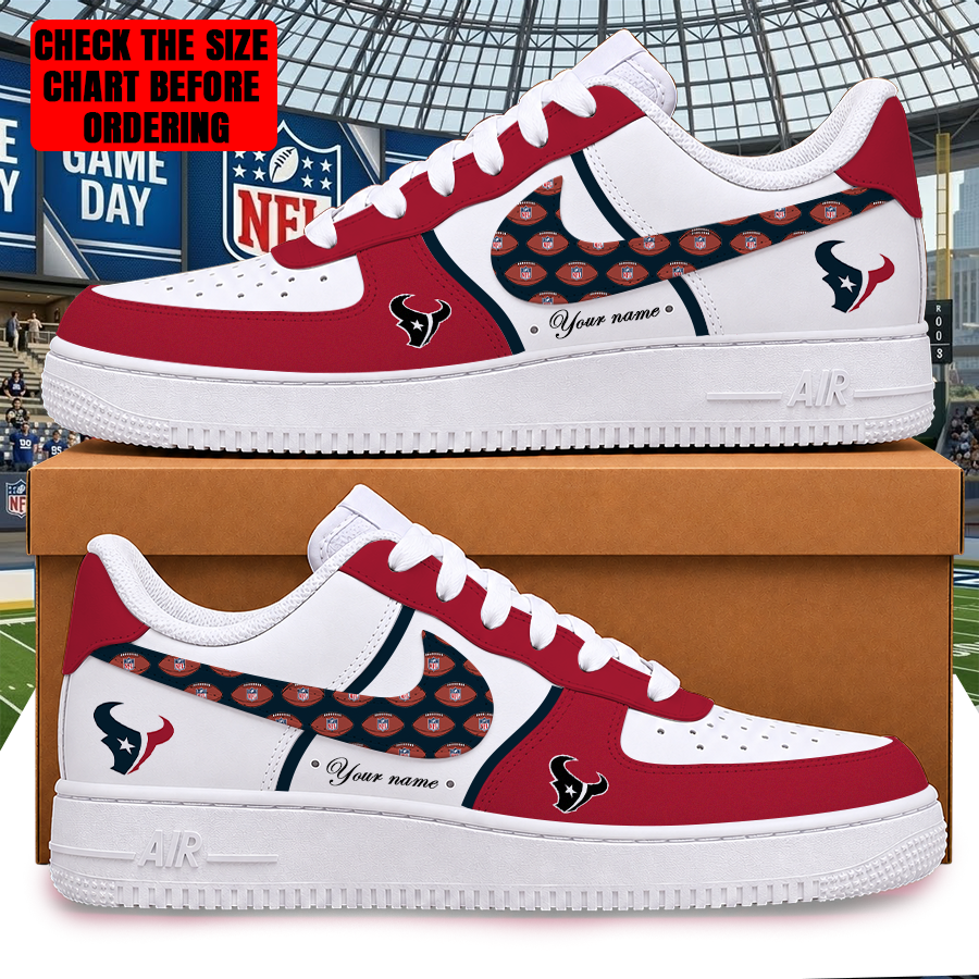 [TOUCHDOWN DEAL] NEW CUSTOMIZED NFL15 HTT HOUSTON TEXANS AF1 SHOES