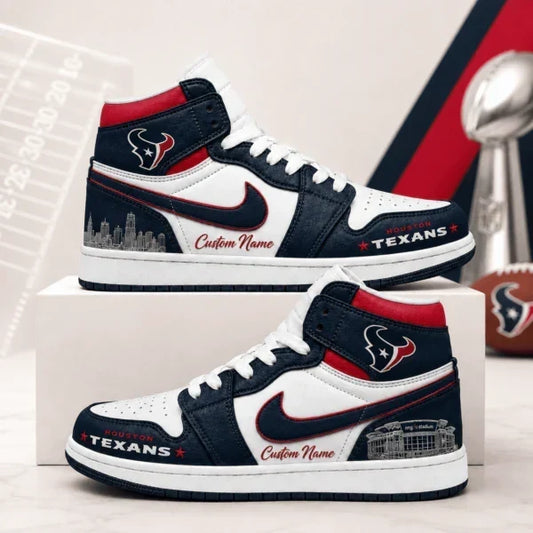 [TOUCHDOWN DEAL] NEW CUSTOMIZED NFL15 HTT HOUSTON TEXANS AIR JORDAN 1