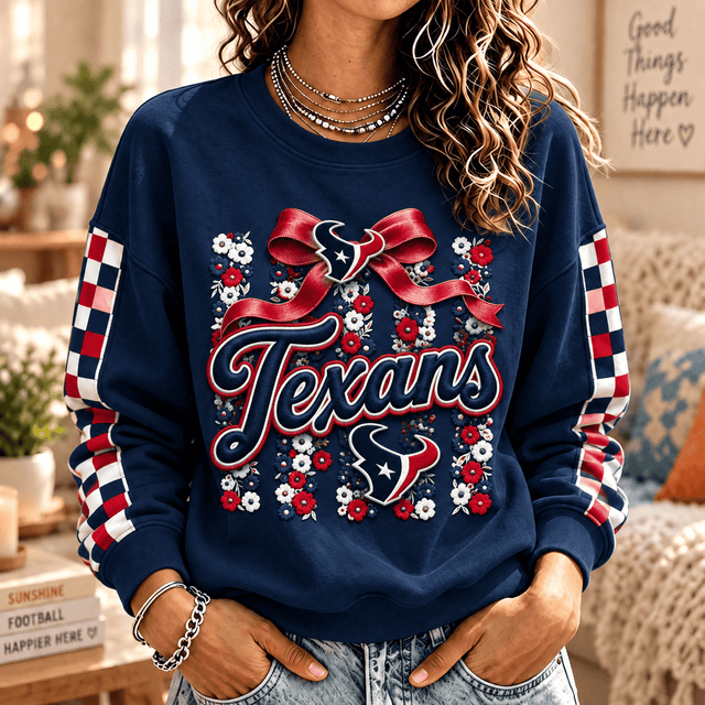 [TOUCHDOWN DEAL] NEW CUSTOMIZED NFL15 HTT HOUSTON TEXANS  UNISEX SWEATSHIRT