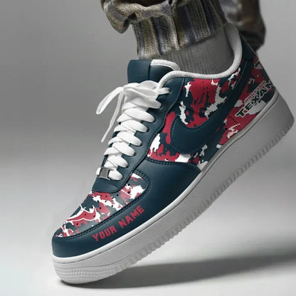 [TOUCHDOWN DEAL] NEW CUSTOMIZED NFL15 HTT HOUSTON TEXANS AF1 SNEAKERS
