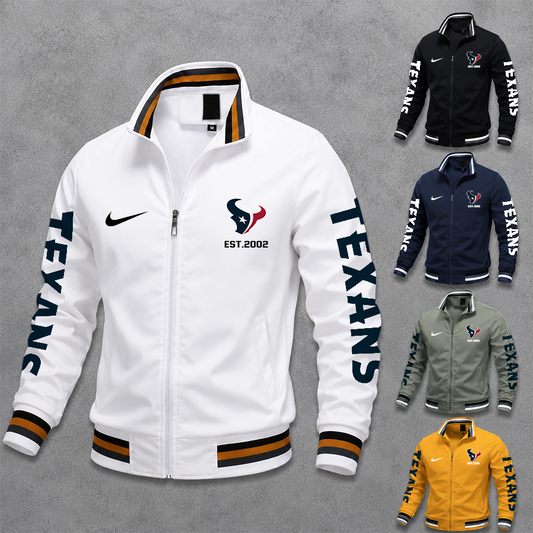 [TOUCHDOWN DEAL] NEW CUSTOMIZED NFL15 HTT HOUSTON TEXANS MEN'S CASUAL JACKET