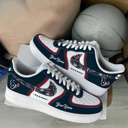 [TOUCHDOWN DEAL] NEW CUSTOMIZED NFL15 HTT HOUSTON TEXANS AF1 SNEAKERS