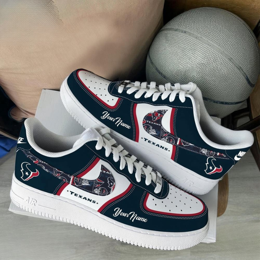 [TOUCHDOWN DEAL] NEW CUSTOMIZED NFL15 HTT HOUSTON TEXANS AF1 SNEAKERS