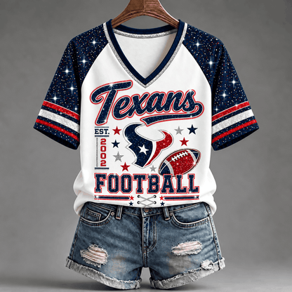 [TOUCHDOWN DEAL] NEW CUSTOMIZED NFL15 HTT THE TEXANS BUC-EE'S V-NECK FEMALE SHIRT