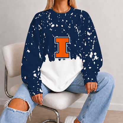 [SLAM DUNK DEAL] NEW CUSTOMIZED NCAA MAM15 IFI ILLINOIS FIGHTING ILLINI STRAPPY UNISEX SWEATSHIRT
