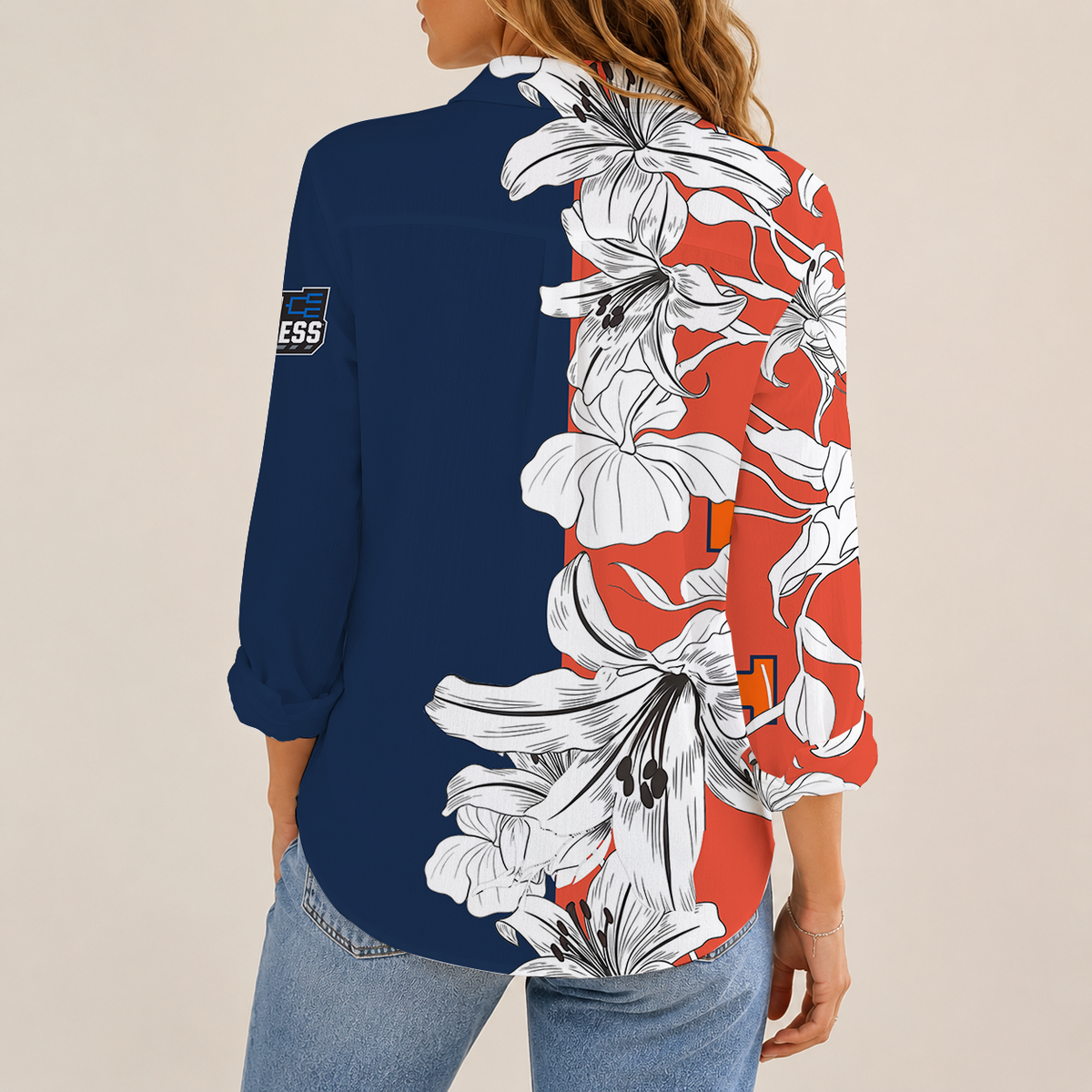 [SLAM DUNK DEAL] NEW CUSTOMIZED NCAA MAM15 IFI ILLINOIS FIGHTING ILLINI STRAPPY WOMEN CASUAL SHIRT