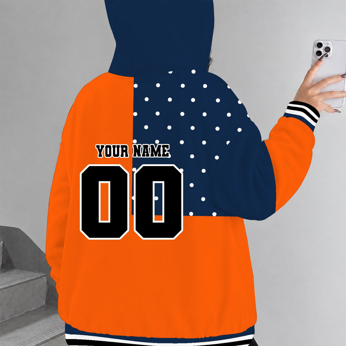 [SLAM DUNK DEAL] NEW CUSTOMIZED NCAA MAM15 IFI ILLINOIS FIGHTING ILLINI STRAPPY ZIP HOODIE