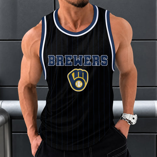 [HOMERUN DEAL] NEW CUSTOMIZED MLB15 MBS MILWAUKEE BREWERS UNISEX TANK TOP