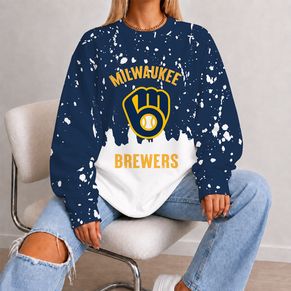 [HOMERUN DEAL] NEW CUSTOMIZED MLB15 MBS MILWAUKEE BREWERS UNISEX SWEATSHIRT