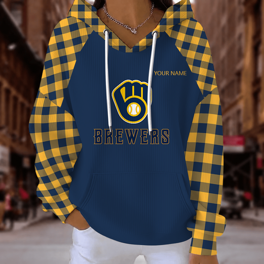 [HOMERUN DEAL] NEW CUSTOMIZED MLB15 MBS MILWAUKEE BREWERS RIBBED HOODIE & SWEATSHIRT