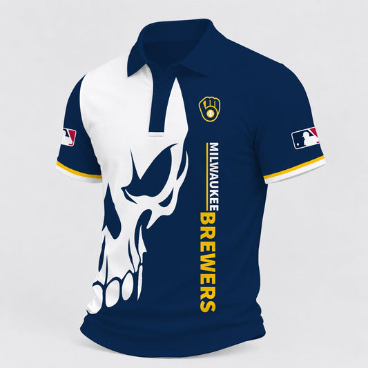 [HOMERUN DEAL] NEW CUSTOMIZED MLB15 MBS MILWAUKEE BREWERS POLO SHIRT