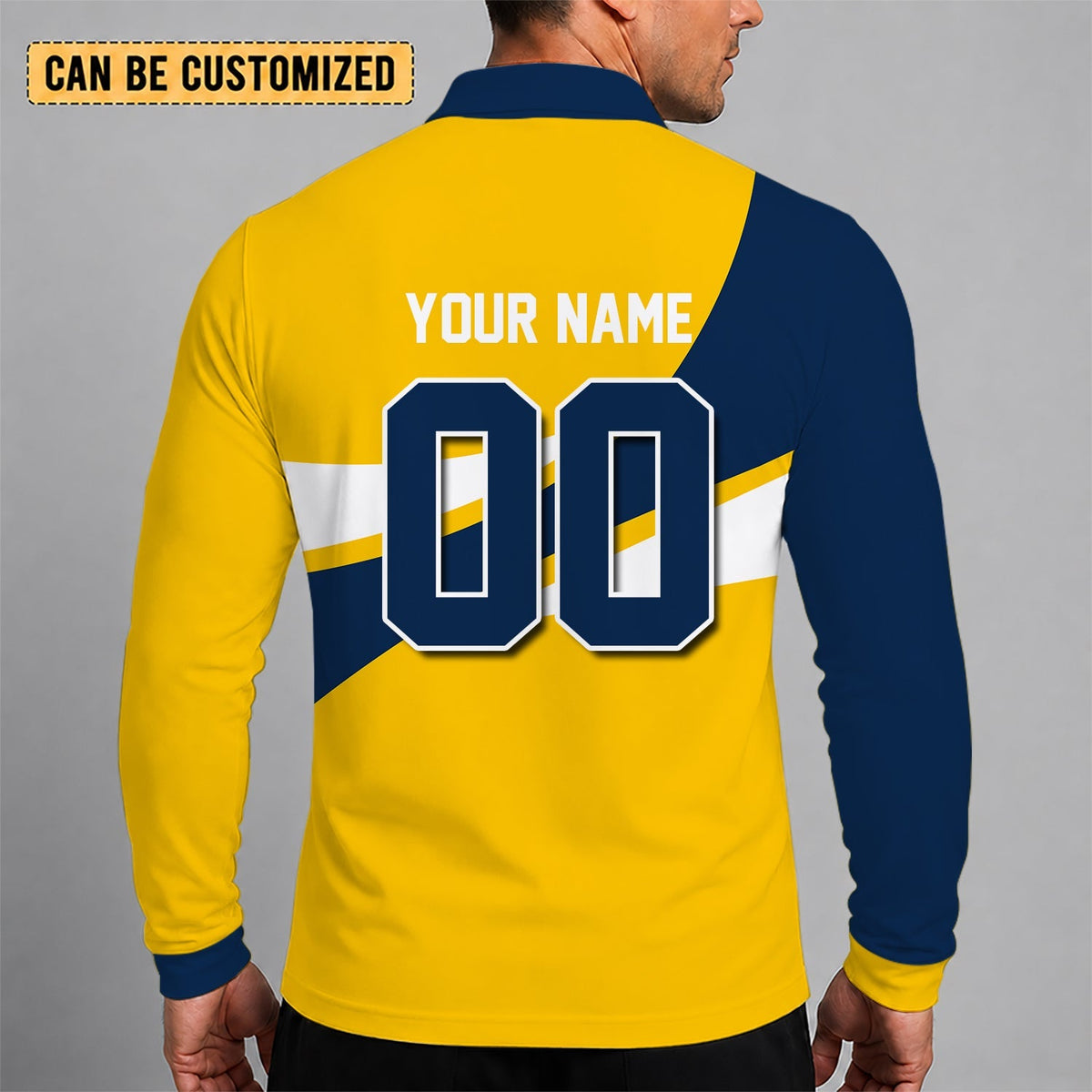 [HOMERUN DEAL] NEW CUSTOMIZED MLB15 MBS MILWAUKEE BREWERS MEN'S LONG SLEEVE POLO