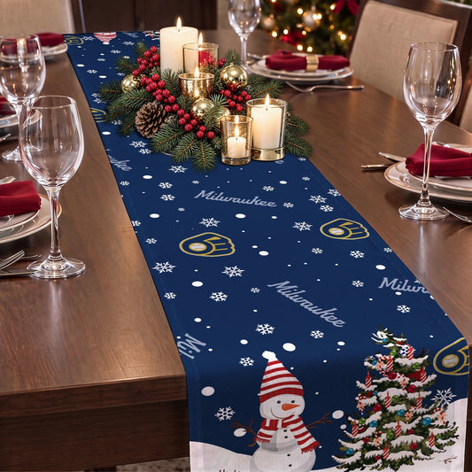 [HOMERUN DEAL] NEW CUSTOMIZED MLB15 MBS MILWAUKEE BREWERS TABLE RUNNER