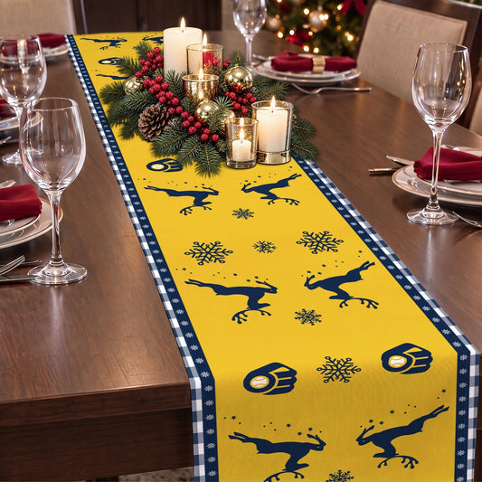 [HOMERUN DEAL] NEW CUSTOMIZED MLB15 MBS MILWAUKEE BREWERS TABLE RUNNER